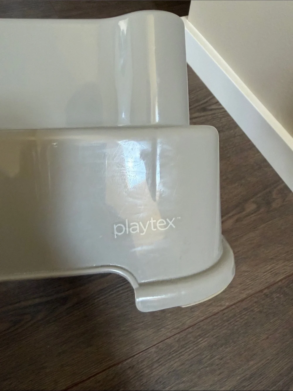 Playtex Transitions Step Stool Gray Toddler Bathroom Non-Slip Stepping Stool